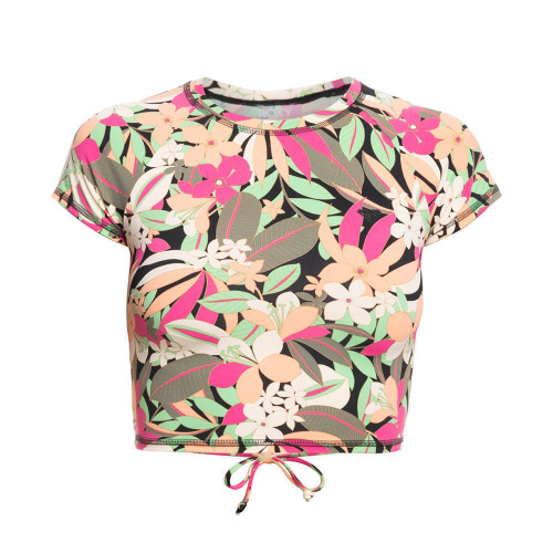 Roxy Γυναικείο μαγιό Palm Song Laced - Short Sleeve Zipped Rash Vest for Women
